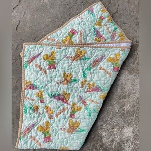 Vintage Topo Gigio Baby Blanket Quilt Mouse Cartoon Character Nursery Bedding